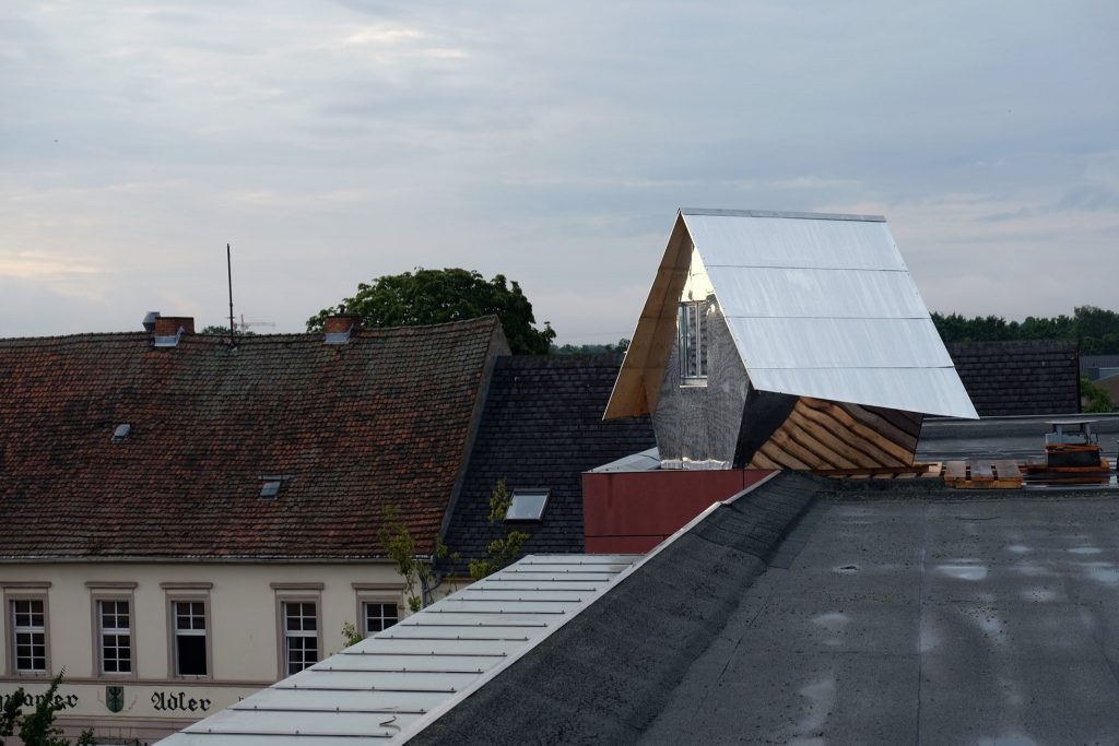 Das Penthouse auf einem Dach in Berlin Neukoelln , Juli 2019, Foto: J Wirth